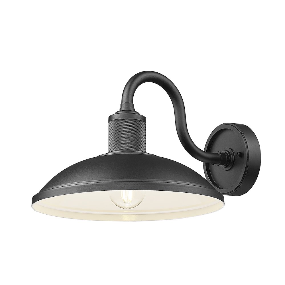 Z-Lite RLM 1 Light Outdoor Wall Light in Sand Black color, Aluminum frame. Picture 3