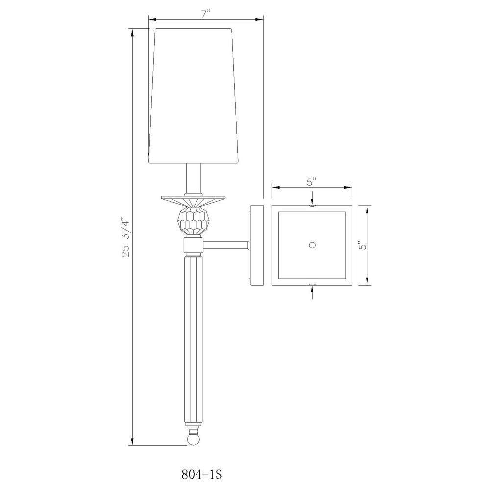 1 Light Wall Sconce. Picture 6