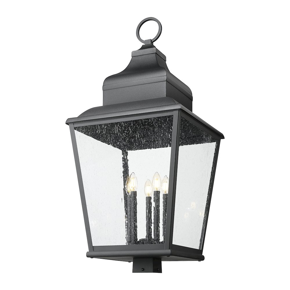 Z-Lite 5 Light Outdoor Post Mount Fixture, Sand Black. Picture 3