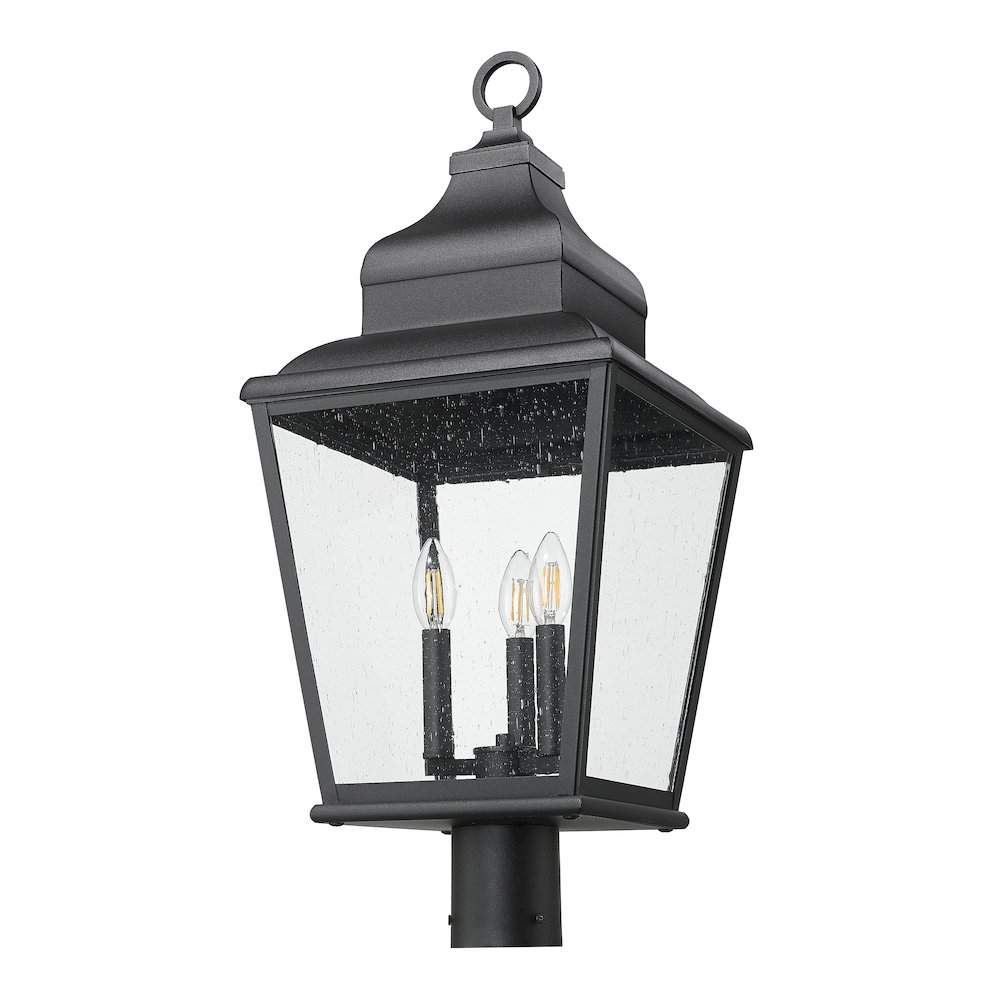 Z-Lite 3 Light Outdoor Post Mount Fixture, Sand Black. Picture 5