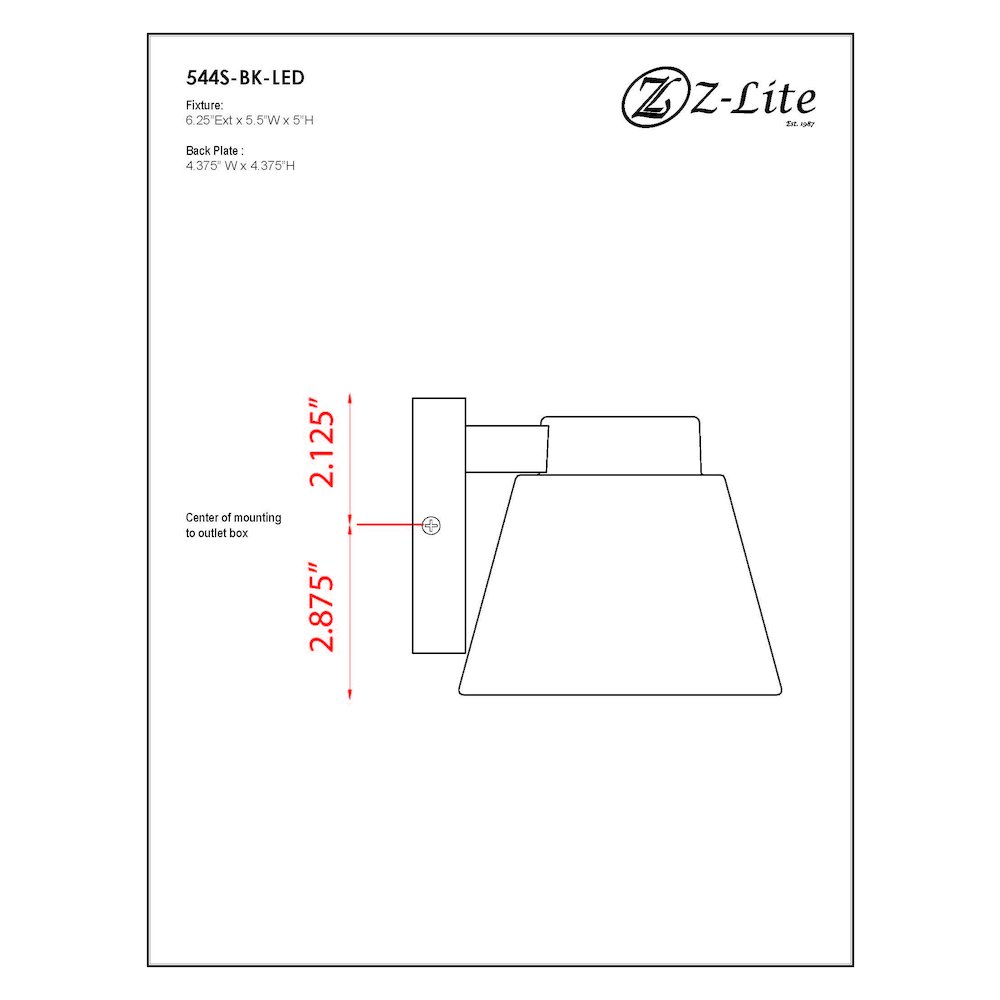 Z-Lite 1 Light Outdoor Wall Light. Picture 9