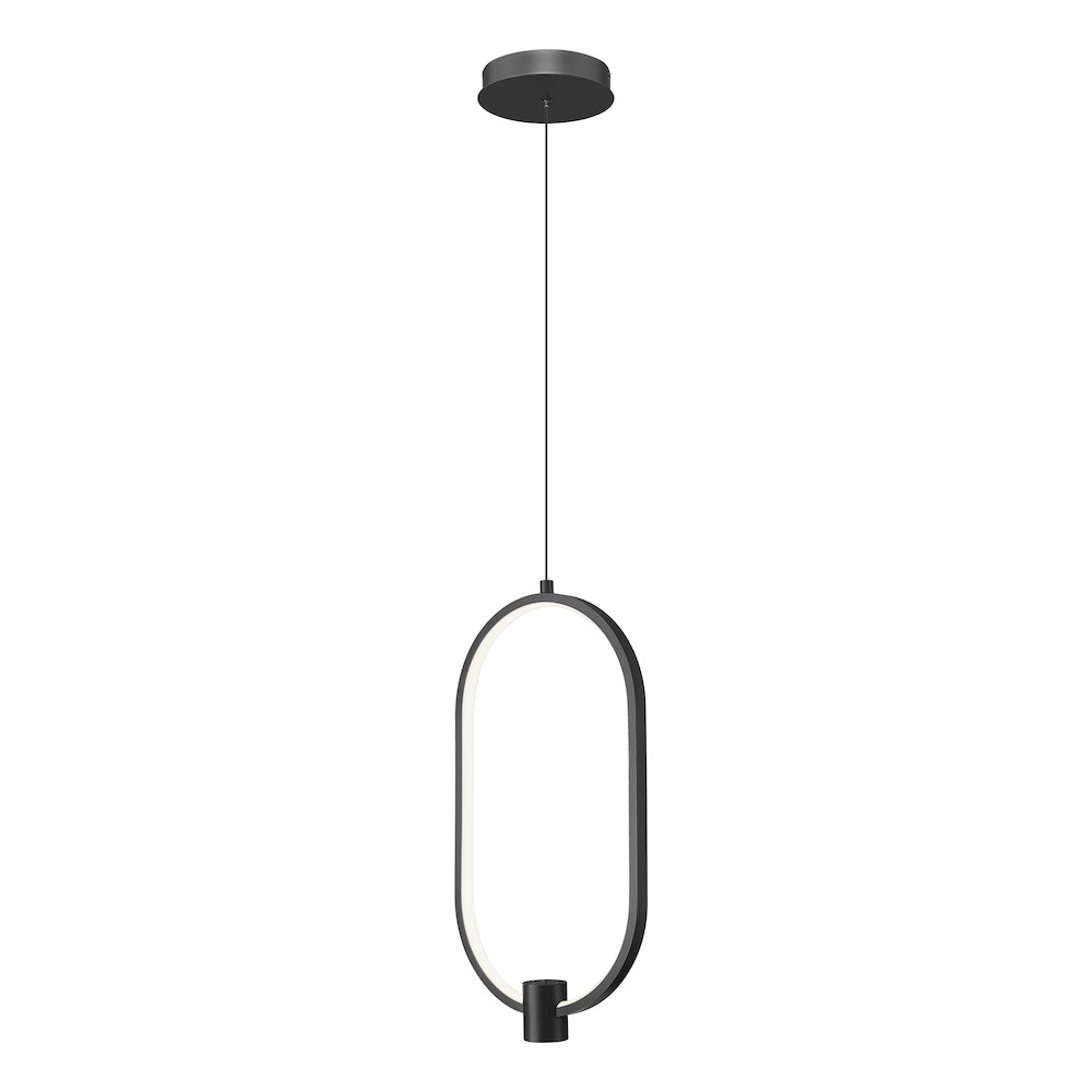 Z-Lite 1 Light Pendant, Matte Black. Picture 2