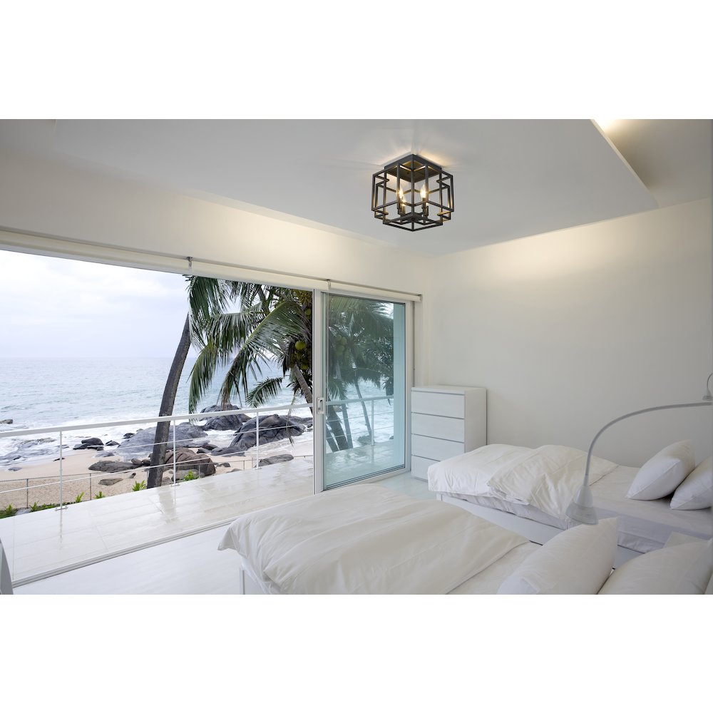 Z-Lite 4 Light Flush Mount. Picture 6