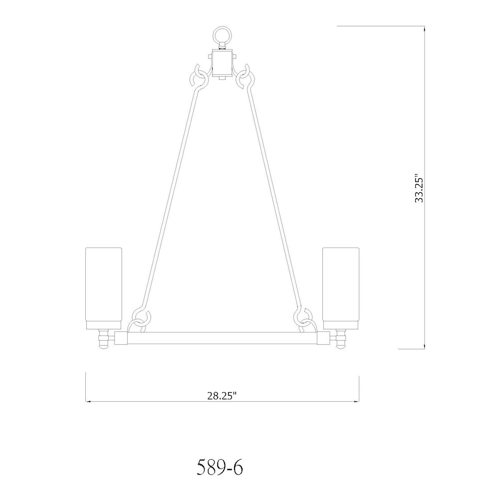 Z-Lite 6 Light Outdoor Chandelier. Picture 8