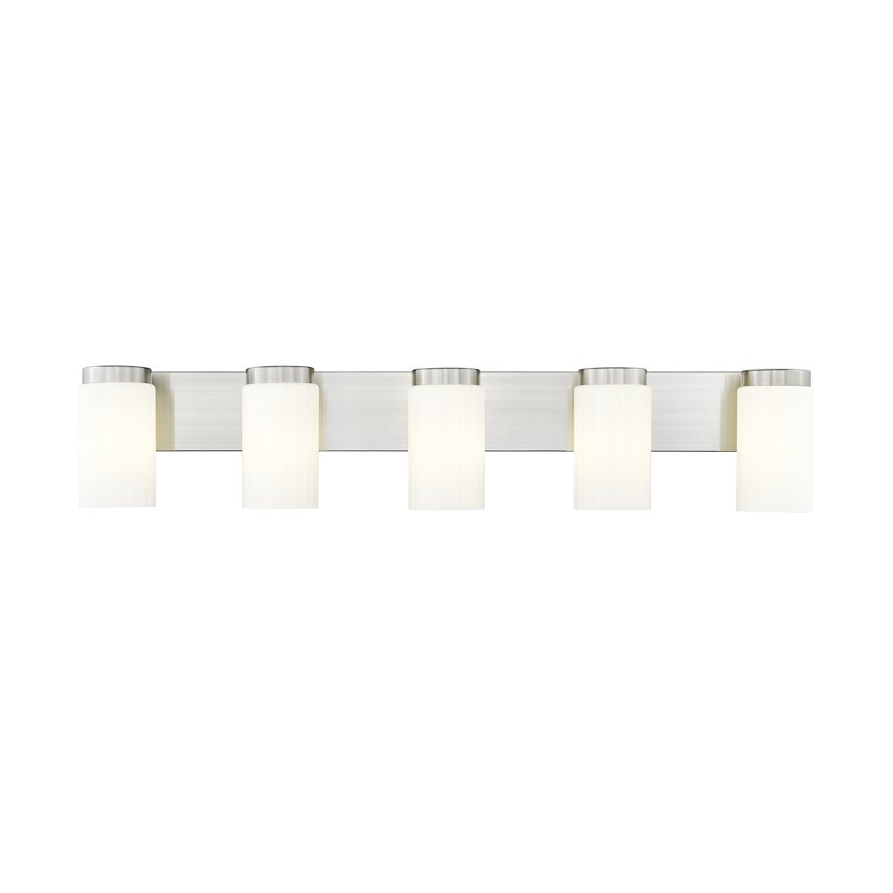 Z-Lite Burk 5 Light Vanity, Brushed Nickel. Picture 3