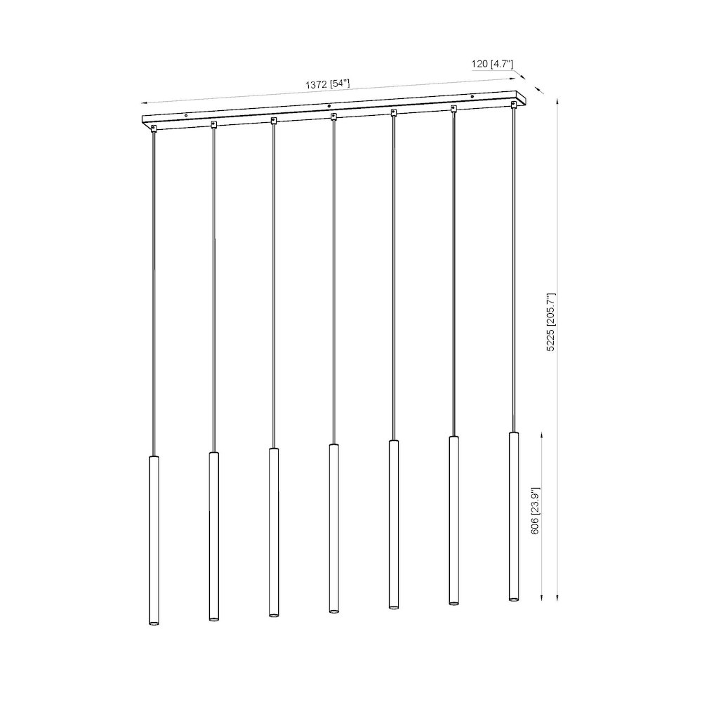 Z-Lite 7 Light Linear Chandelier. Picture 8