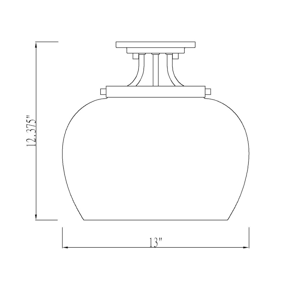 Z-Lite 1 Light Semi Flush Mount. Picture 8