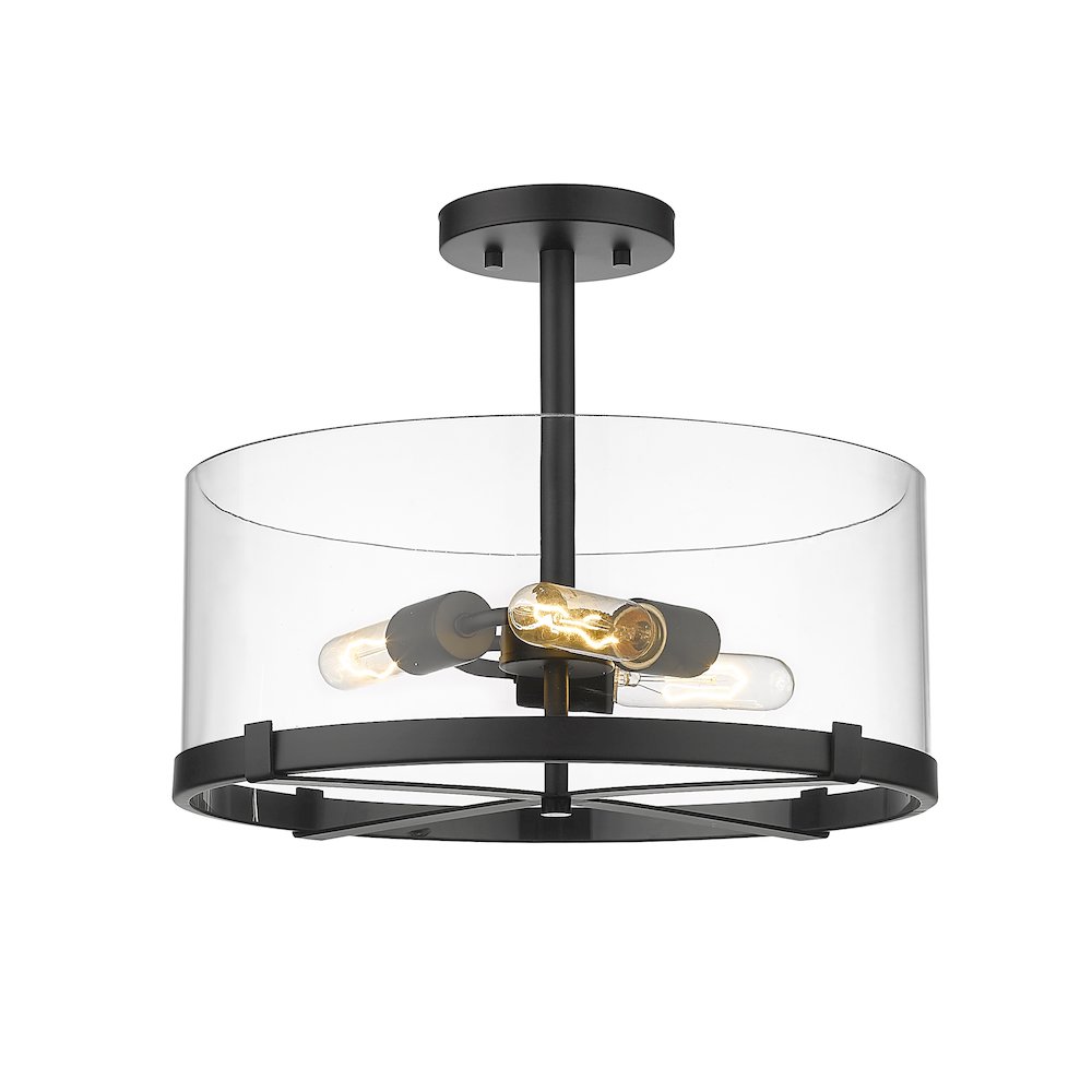 Z-Lite 3 Light Semi Flush Mount. Picture 1