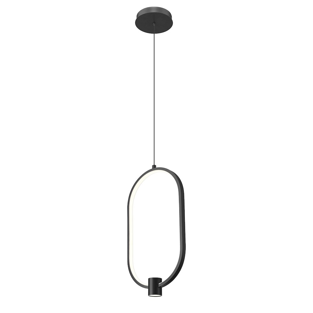 Z-Lite 1 Light Pendant, Matte Black. Picture 3