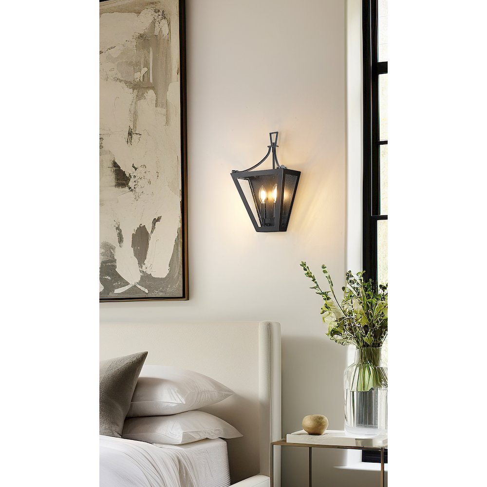 Z-Lite 2 Light Wall Sconce, Iron Ore. Picture 5