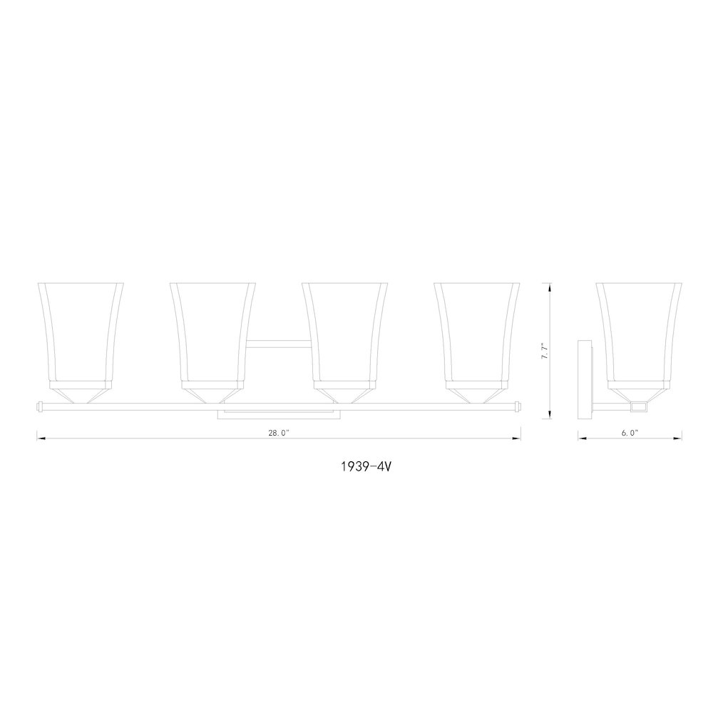 Z-Lite 4 Light Vanity. Picture 8