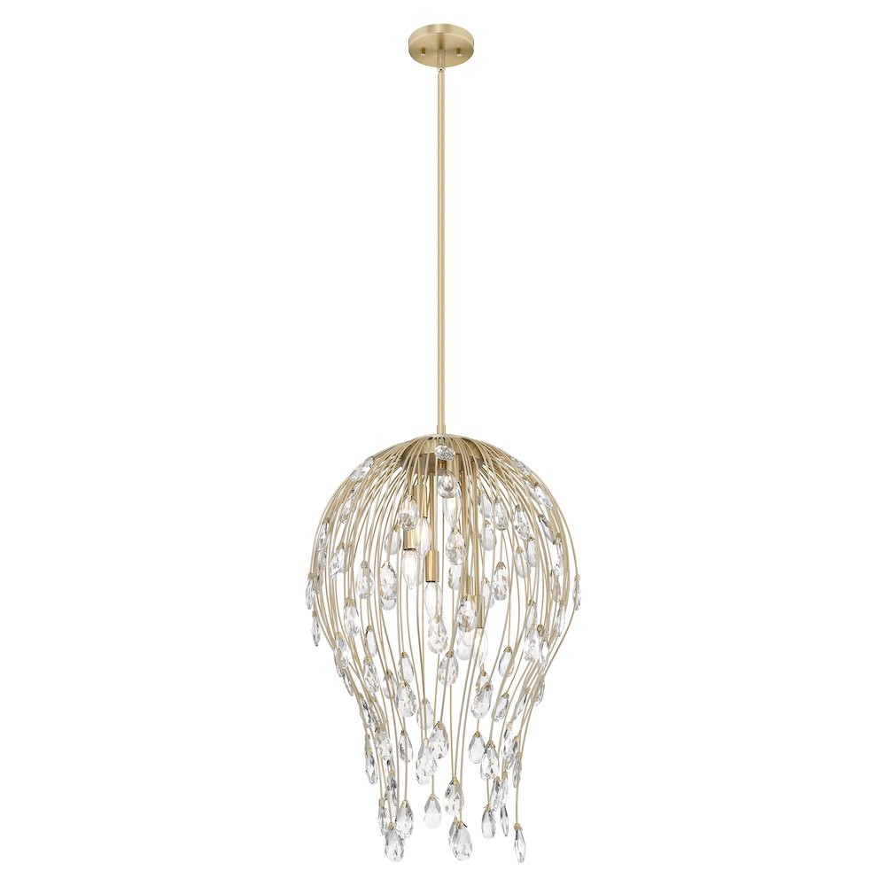 Z-Lite 6 Light Pendant, Modern Gold. Picture 3