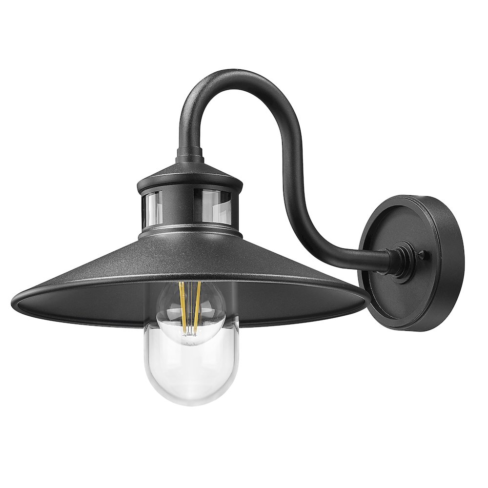 Z-Lite RLM 1 Light Outdoor Wall Light in Sand Black color, Aluminum frame. Picture 5