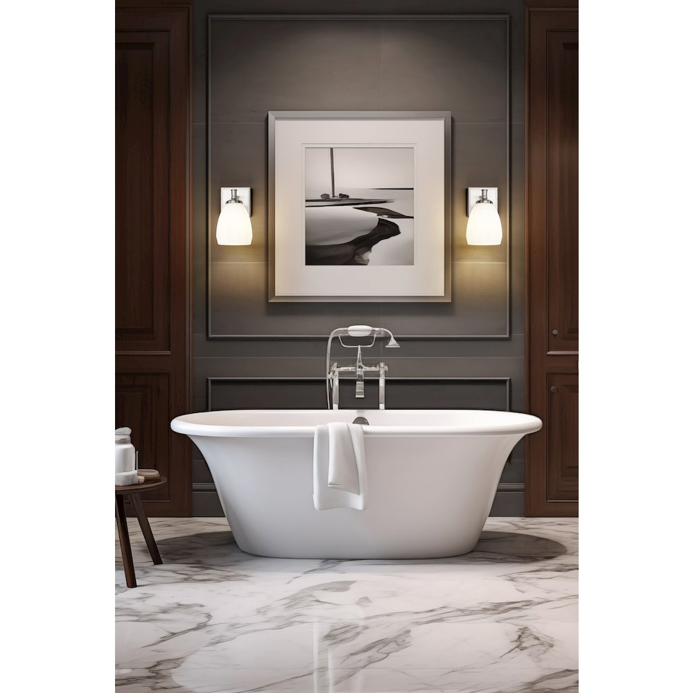 Z-Lite Oren 1 Light Vanity in Brushed Nickel color, Steel frame. Picture 7