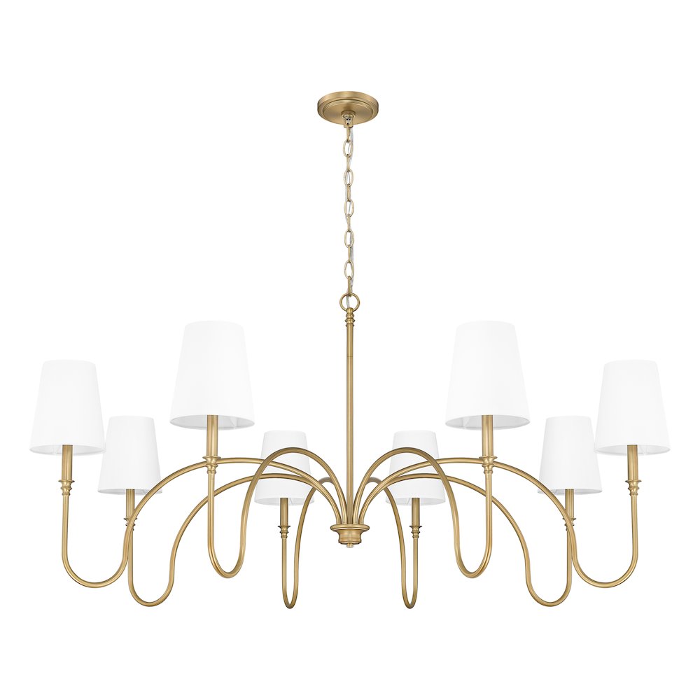 Z-Lite 8 Light Chandelier, Rubbed Brass. Picture 7