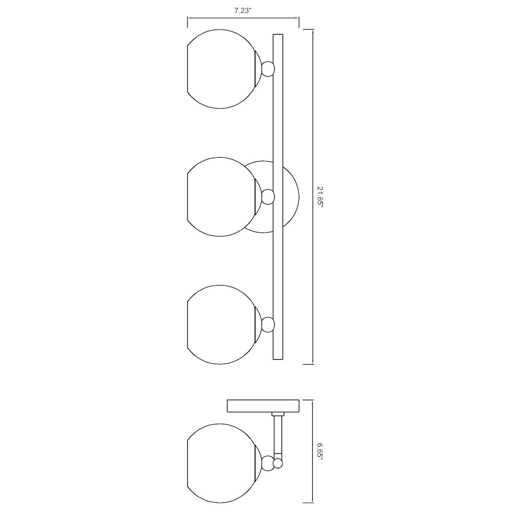 Z-Lite 3 Light Vanity. Picture 8