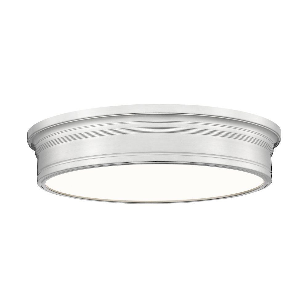 Z-Lite 1 Light Flush Mount, Brushed Nickel. Picture 1