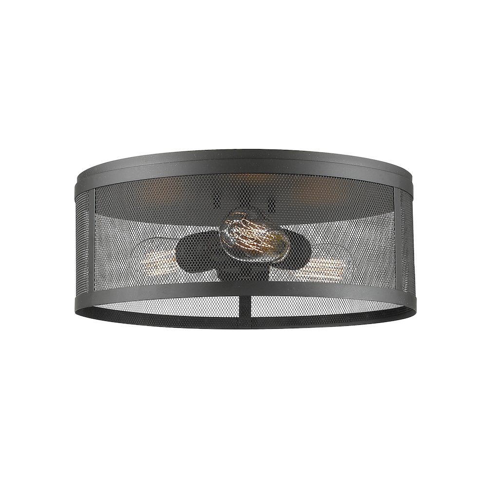 Z-Lite 3 Light Flush Mount. Picture 1