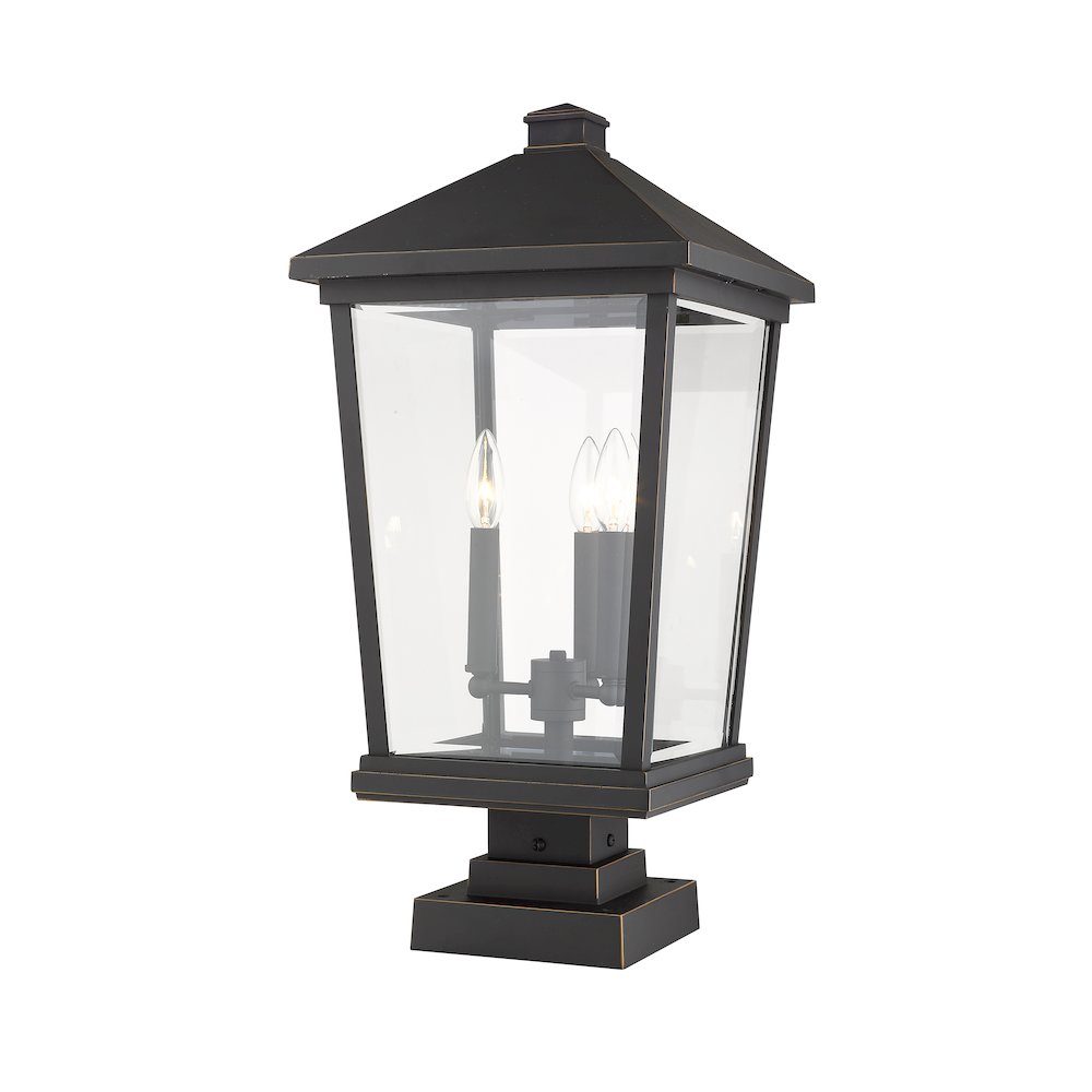 Z-Lite 3 Light Outdoor Pier Mounted Fixture. Picture 4