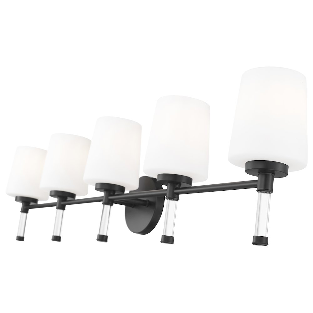 Z-Lite 5 Light Vanity, Matte Black. Picture 4