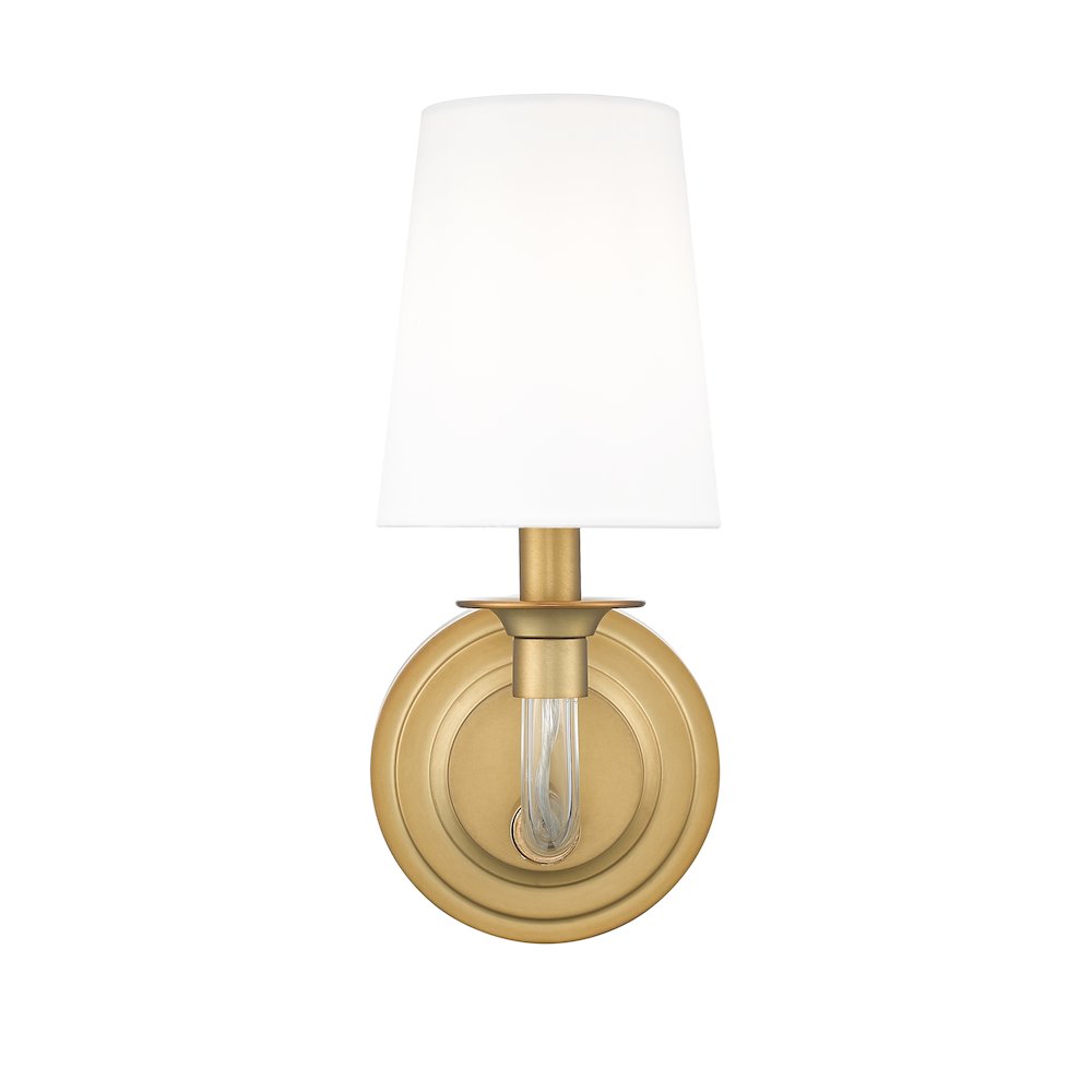 Z-Lite Katerina 1 Light Wall Sconce in Rubbed Brass Frame Finish. Picture 3