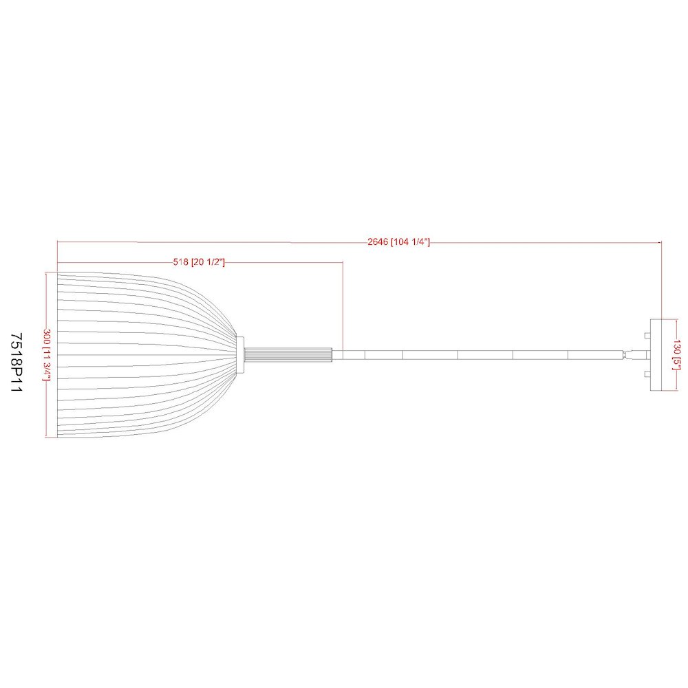 Z-Lite Naya 1 Light Pendant in Modern Gold color, Steel frame. Picture 8