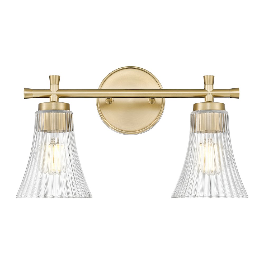 Z-Lite Belle 2 Light Vanity in Modern Gold color, Steel frame. Picture 2