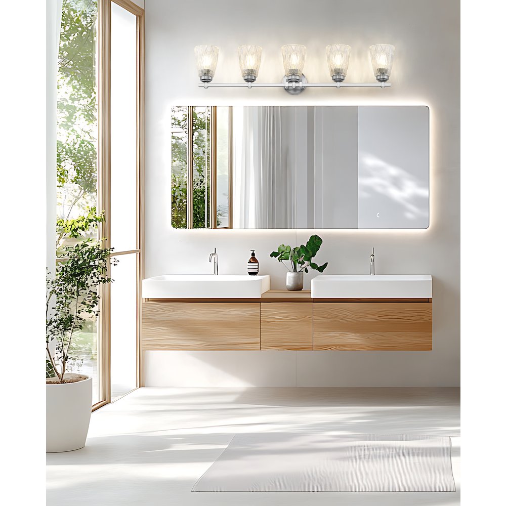 Z-Lite 5 Light Vanity, Brushed Nickel. Picture 6