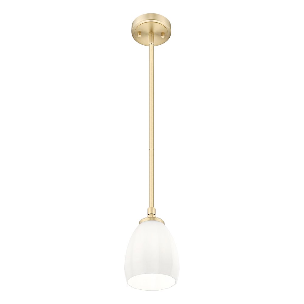 Z-Lite Oren 1 Light Pendant in Modern Gold color, Steel frame. Picture 2