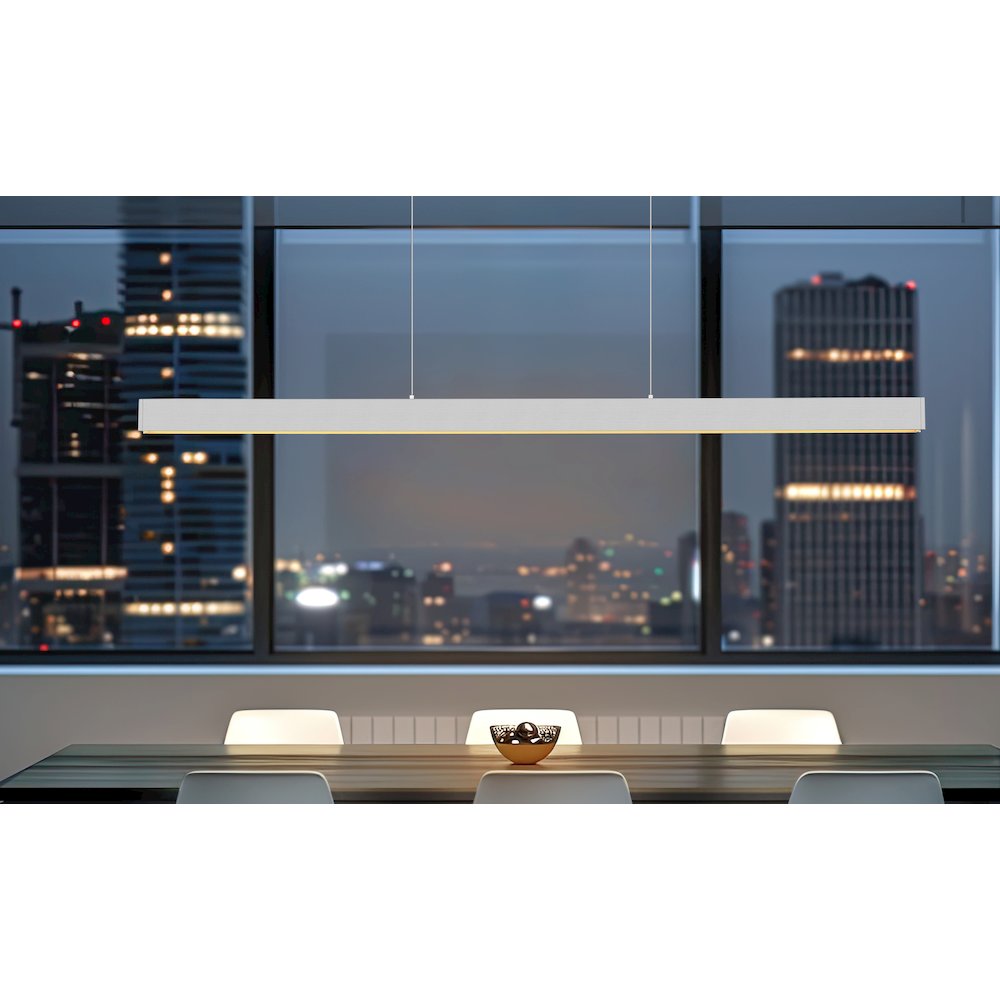 Z-Lite 1 Light Linear Chandelier, Brushed Nickel. Picture 5