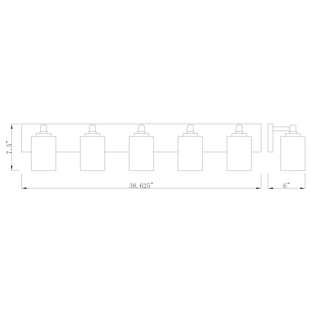 Z-Lite 5 Light Vanity. Picture 8