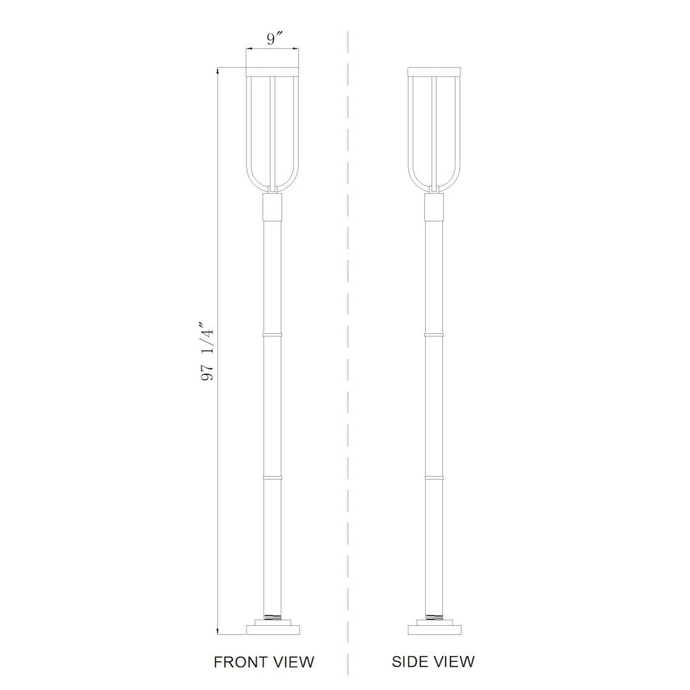 Z-Lite 1 Light Outdoor Post Mounted Fixture. Picture 8