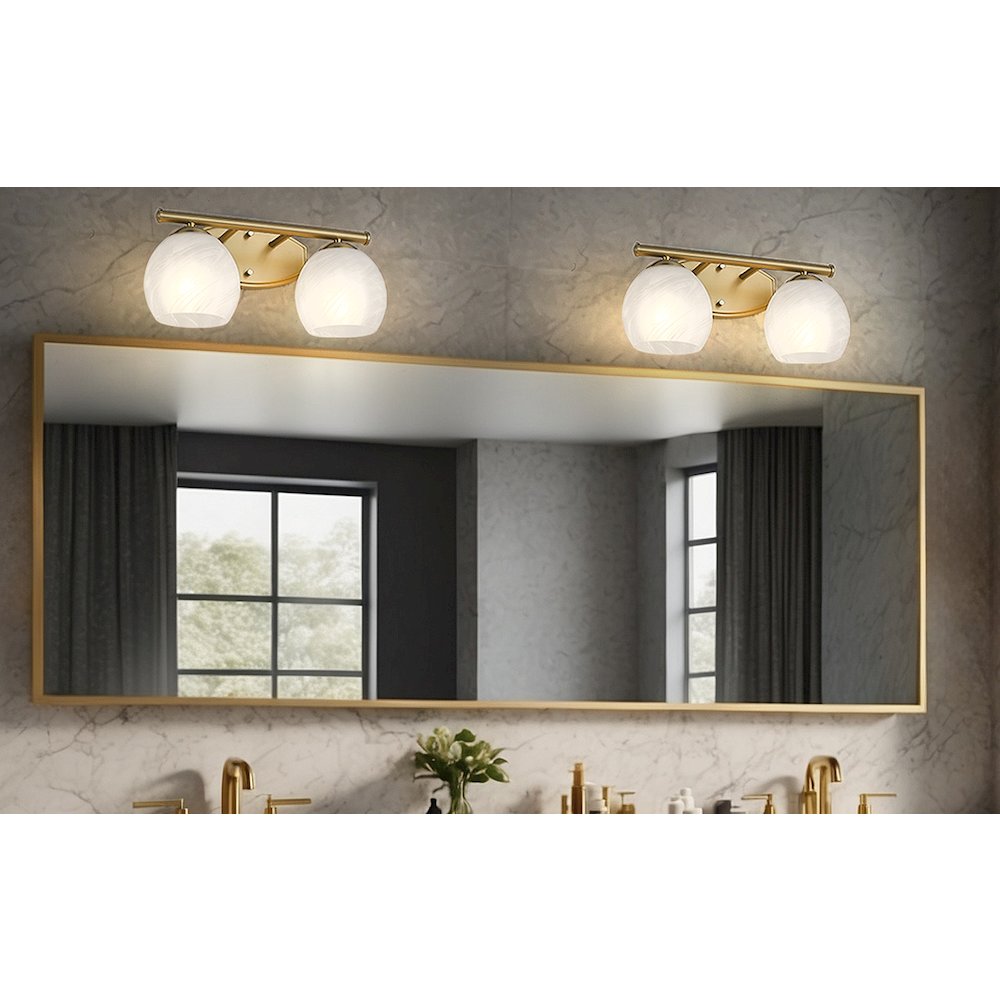 Z-Lite 2 Light Vanity, Modern Gold. Picture 5