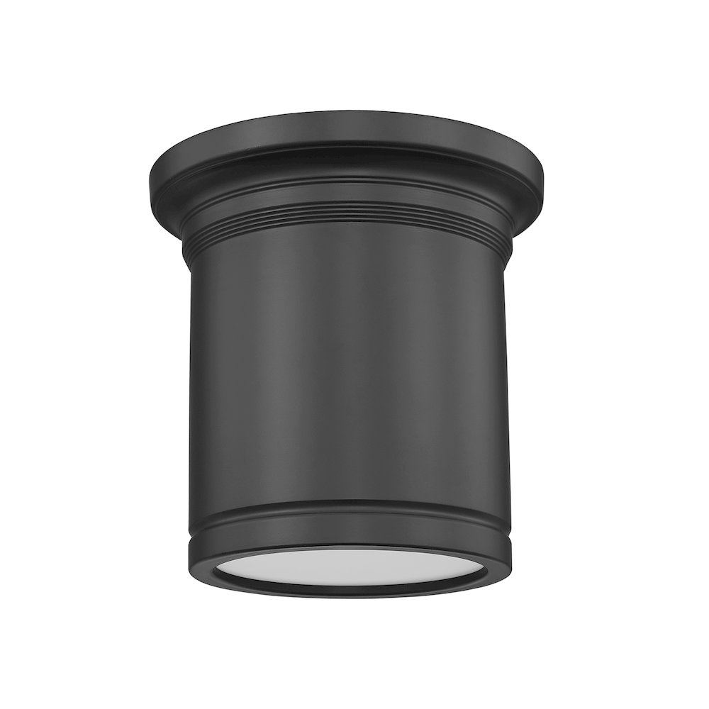 Z-Lite 1 Light Flush Mount, Matte Black. Picture 7