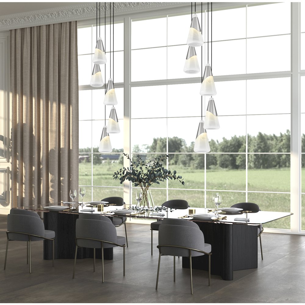 Z-Lite Aimie 5 Light Chandelier, Brushed Nickel. Picture 7