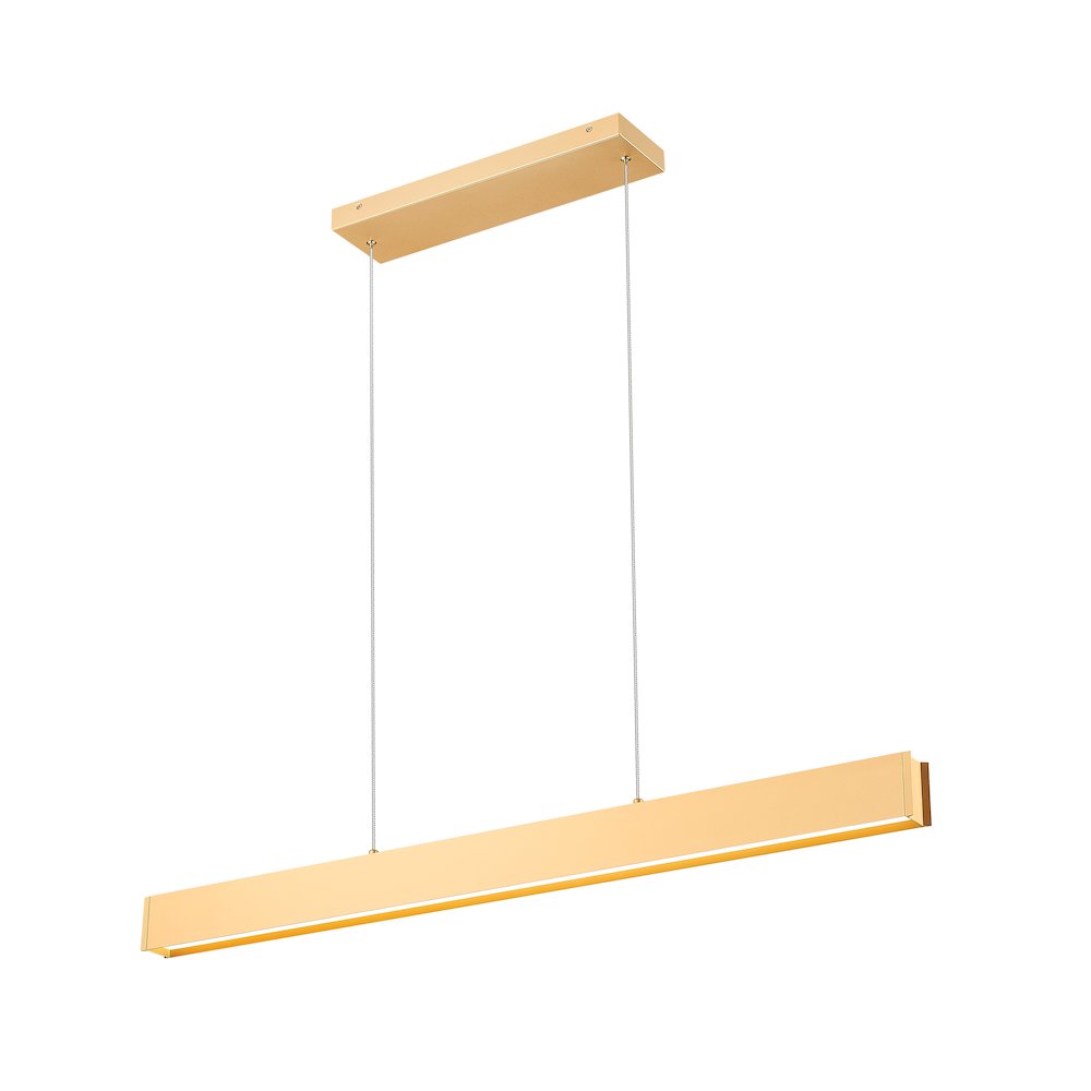 Z-Lite 1 Light Linear Chandelier, Gold. Picture 1