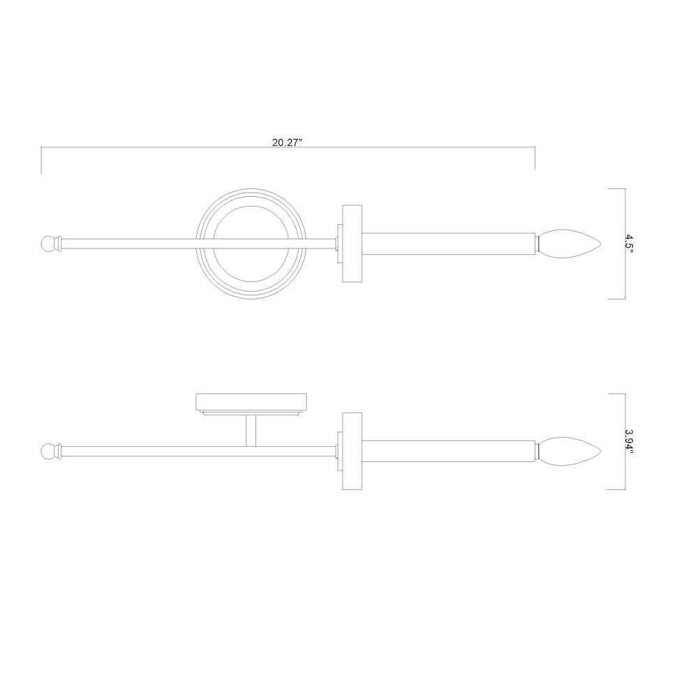 Z-Lite 1 Light Wall Sconce, Mordern Gold. Picture 8