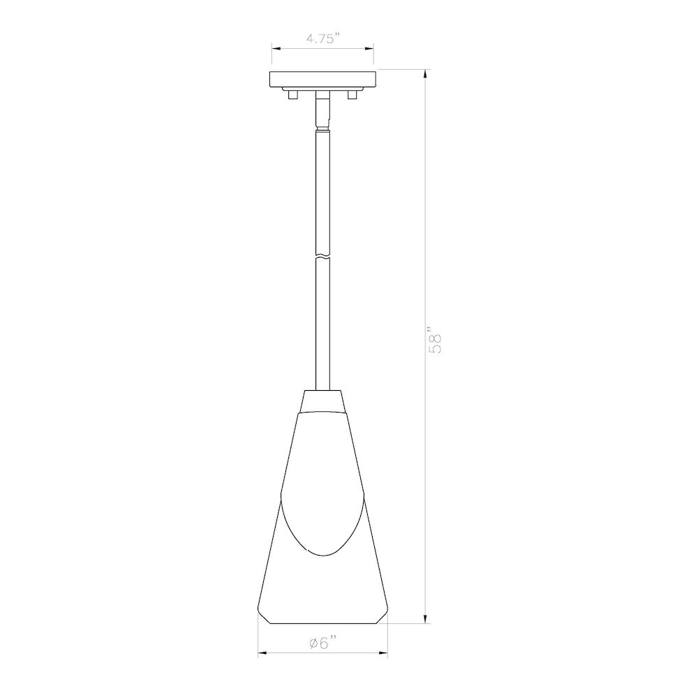 Z-Lite Aimie 1 Light Pendant, Matte Black. Picture 8
