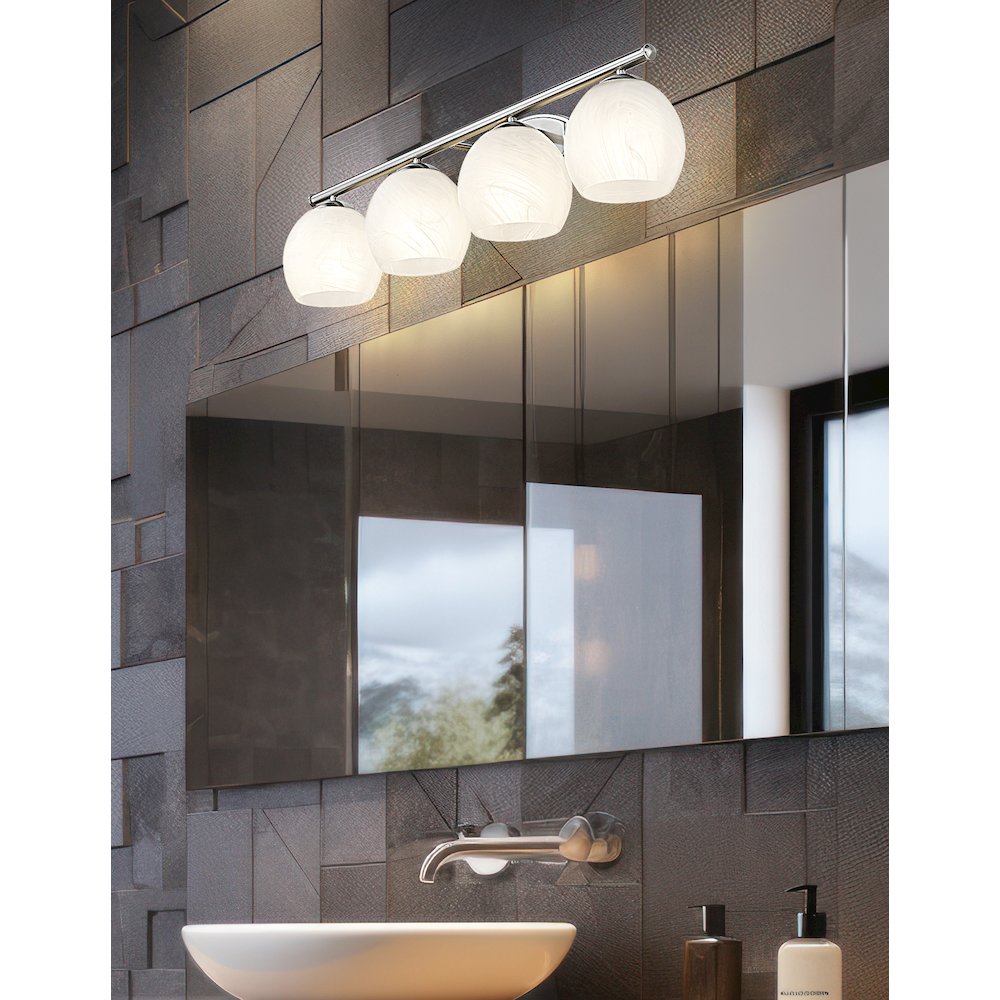 Z-Lite 4 Light Vanity, Brushed Nickel. Picture 6