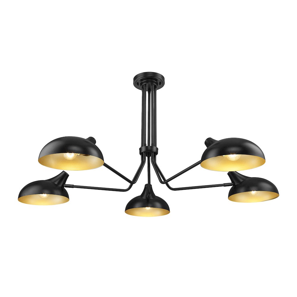 Z-Lite 5 Light Semi Flush Mount. Picture 3