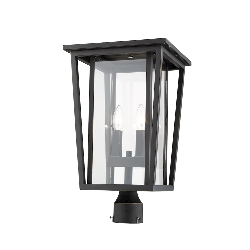 Z-Lite 2 Light Outdoor Post Mount Fixture. Picture 4