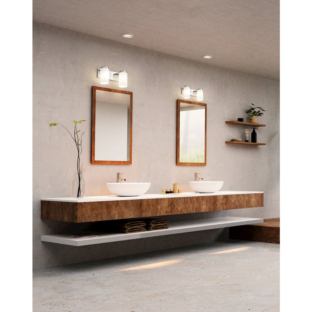 Z-Lite Burk 2 Light Vanity, Chrome. Picture 7