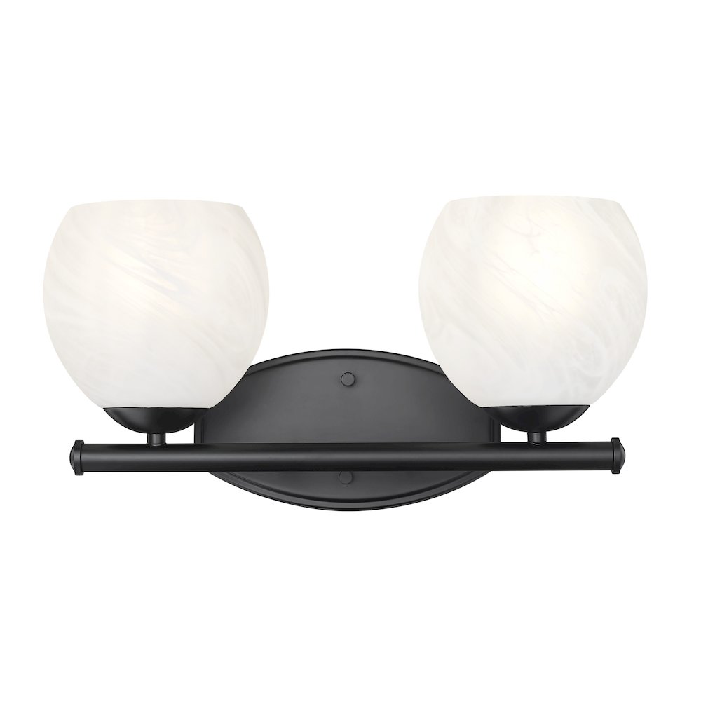 Z-Lite 2 Light Vanity, Matte Black. Picture 2