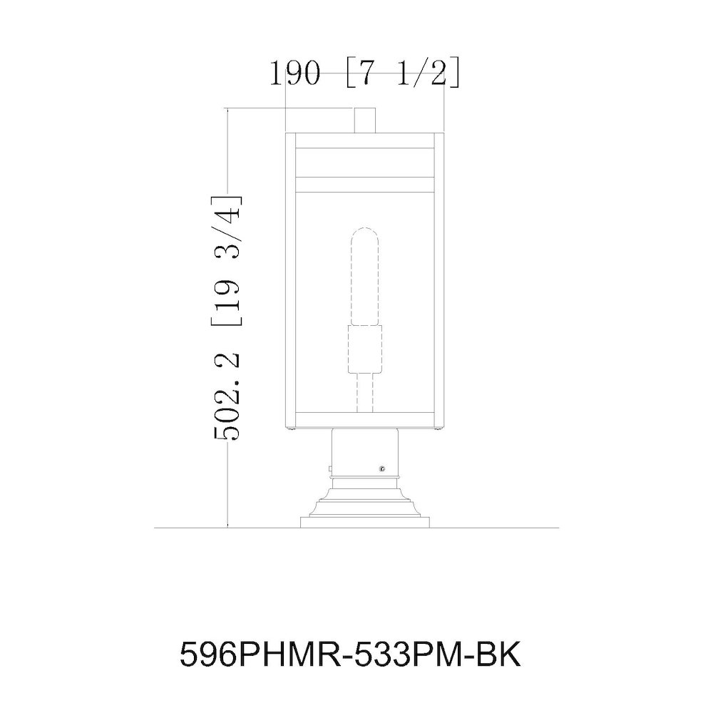 Z-Lite 1 Light Outdoor Pier Mounted Fixture. Picture 6