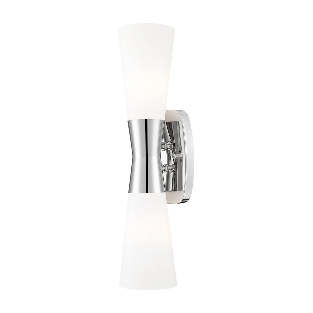 Z-Lite 2 Light Wall Sconce, Polished Nickel. Picture 1