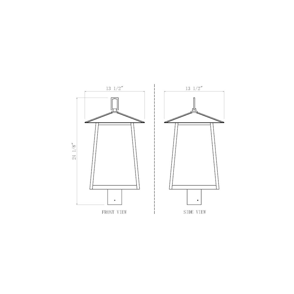 Z-Lite 4 Light Outdoor Post Mount Fixture. Picture 6