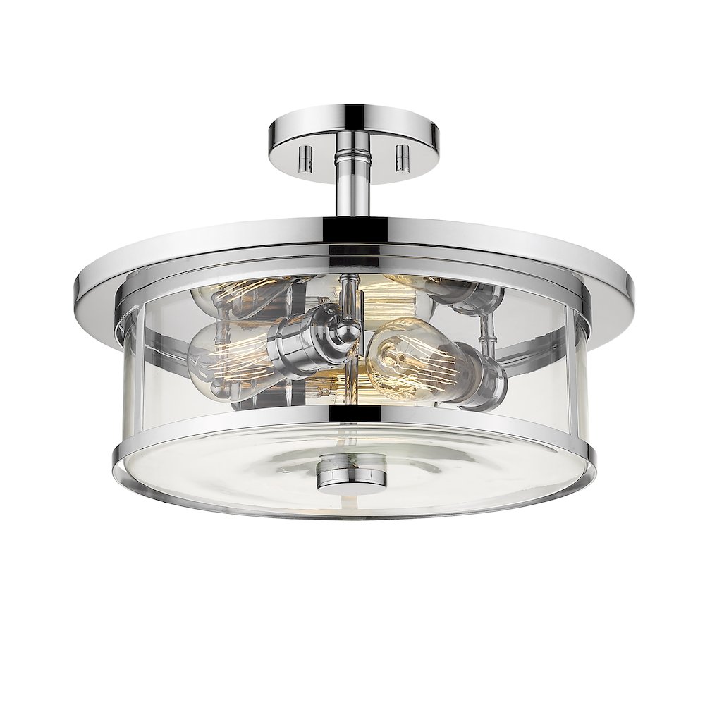 Z-Lite 3 Light Semi Flush Mount. Picture 3