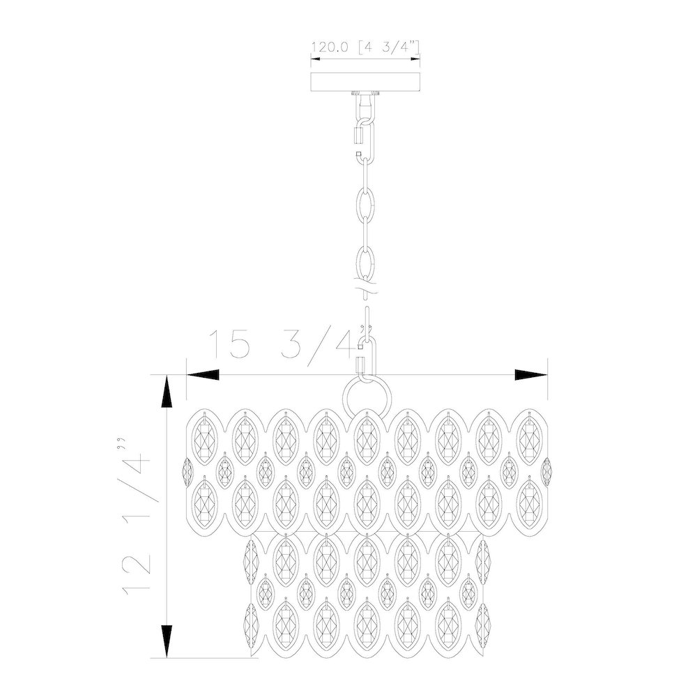 Z-Lite 5 Light Pendant. Picture 8