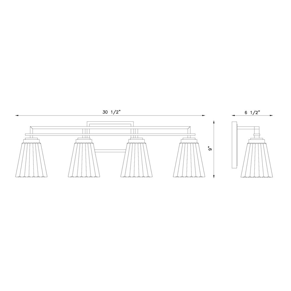 4 Light Vanity. Picture 6