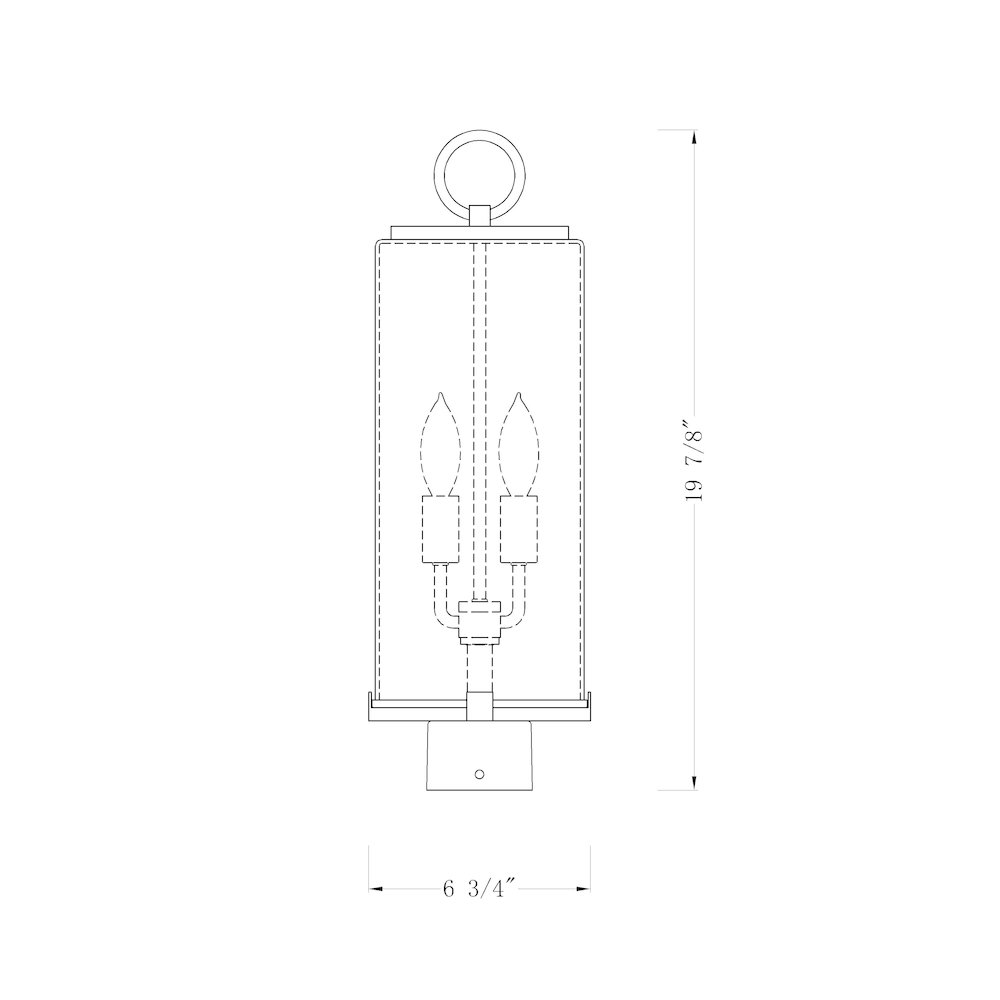 Z-Lite 2 Light Outdoor Post Mount Fixture. Picture 6